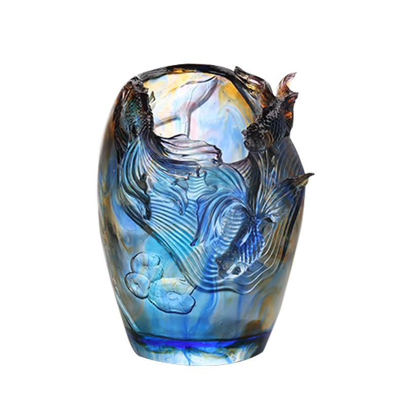 مزهرية زجاجية: تشكيلة زهور فاخرة ومتطورة لغرفة المعيشة من الزجاج الكريستالي حامل زهور فني محفوظ لطاولة الطعام المنزلية زخرفة ديكور 