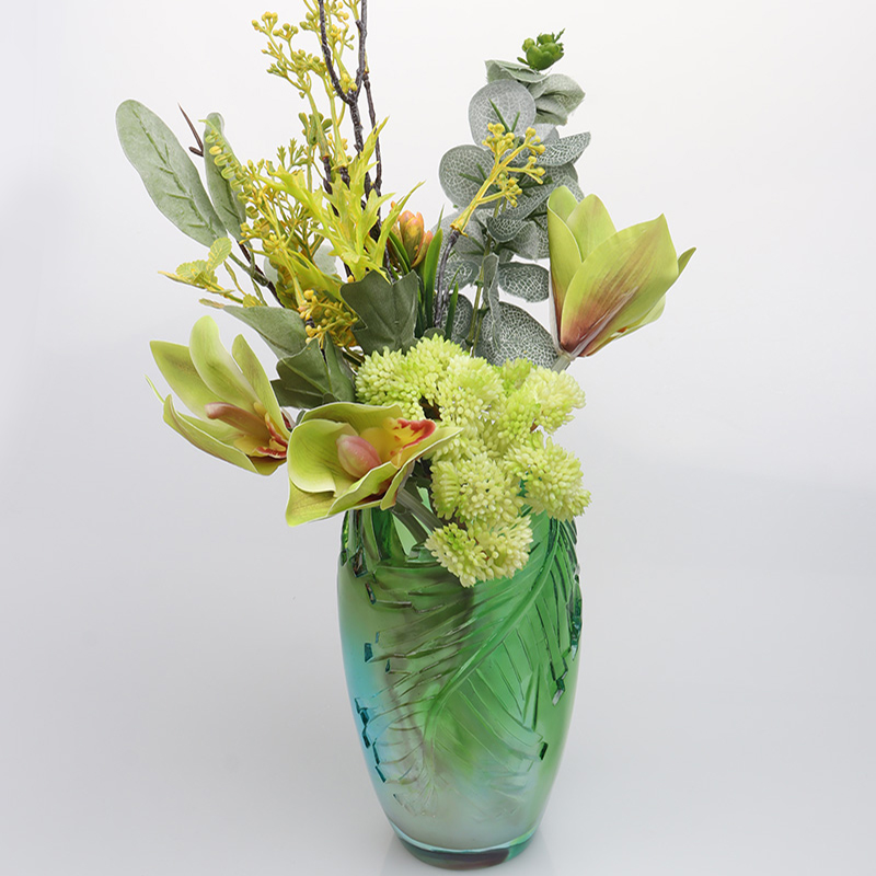 مزهرية زجاجية لغرفة المعيشة تشكيلة زهور مزهرية زجاجية كريستالية فنية ديكور المنزل زخرفة طاولة الطعام