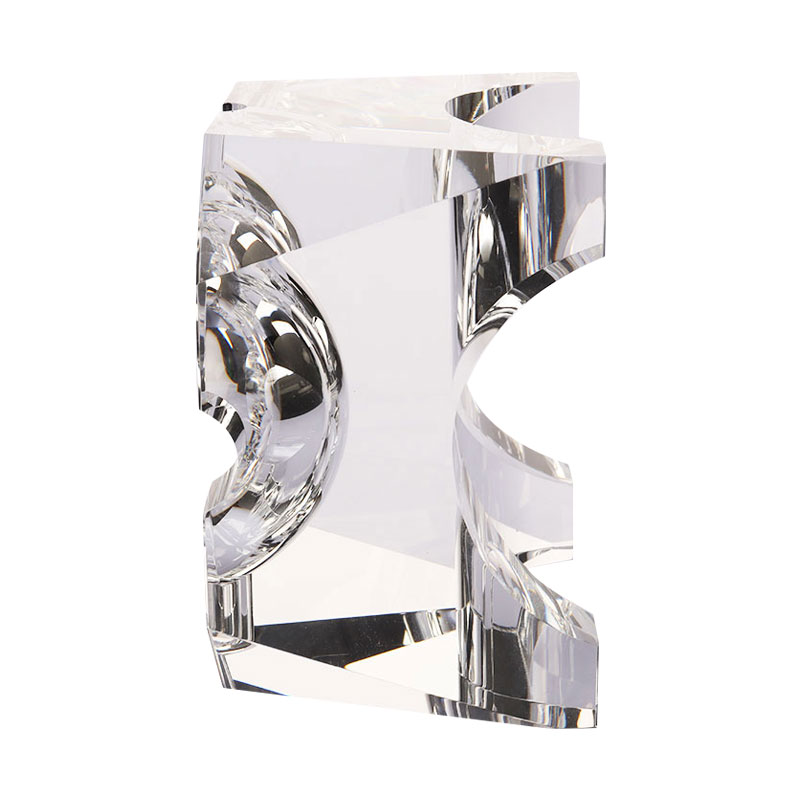 تصميم هندسي بسيط منفضة سجائر كريستال زجاجية شفافة