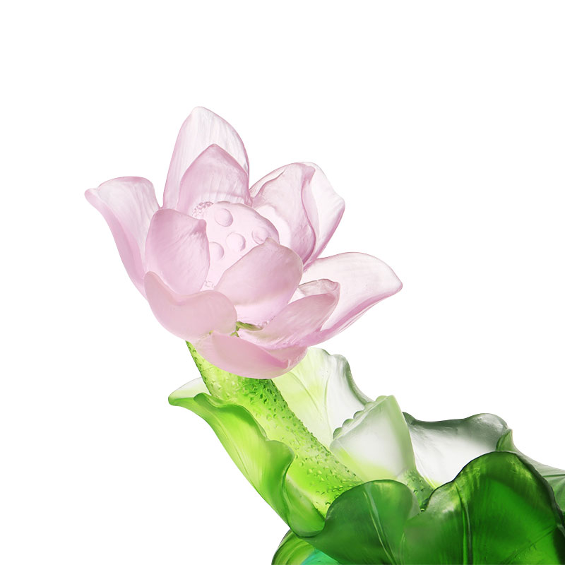 مجموعة مزهرية زجاجية كريستالية لتزيين المدخل من سلسلة لوتس