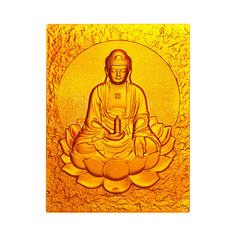 الطب الشرقي بوذا الطوب الزجاجي الذهبي والكريستال