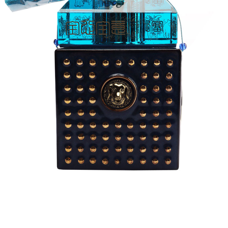 غطاء زجاجة غزال أزرق، زخارف زخرفية، أدوات زجاجة نبيذ زجاجية