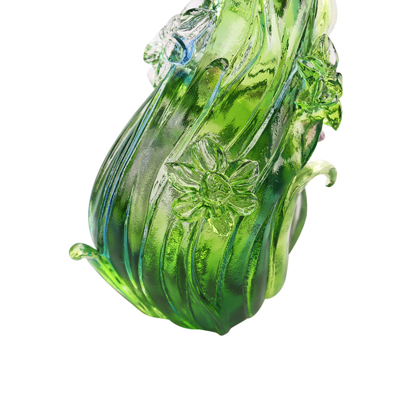 شمعدان زجاجي كريستالي على شكل زهرة اللوتس