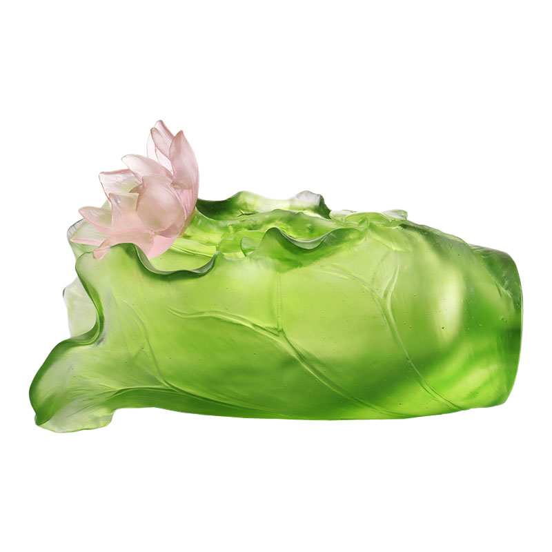 مجموعة مزهرية زجاجية كريستالية لتزيين المدخل من سلسلة لوتس