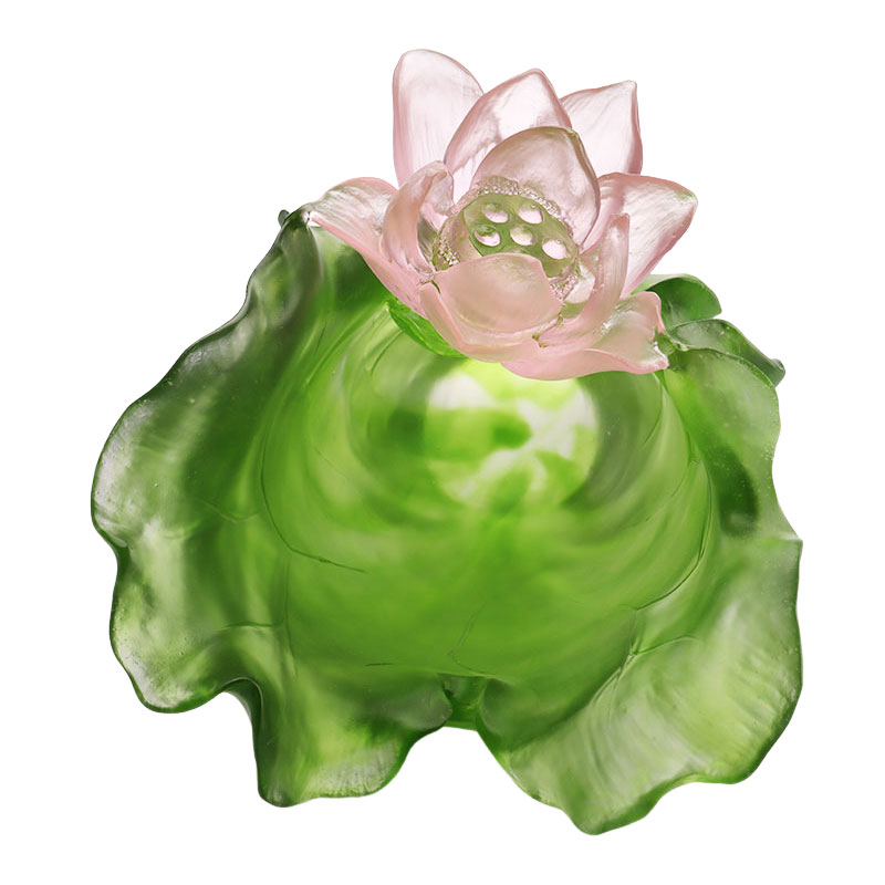 مجموعة مزهرية زجاجية كريستالية لتزيين المدخل من سلسلة لوتس