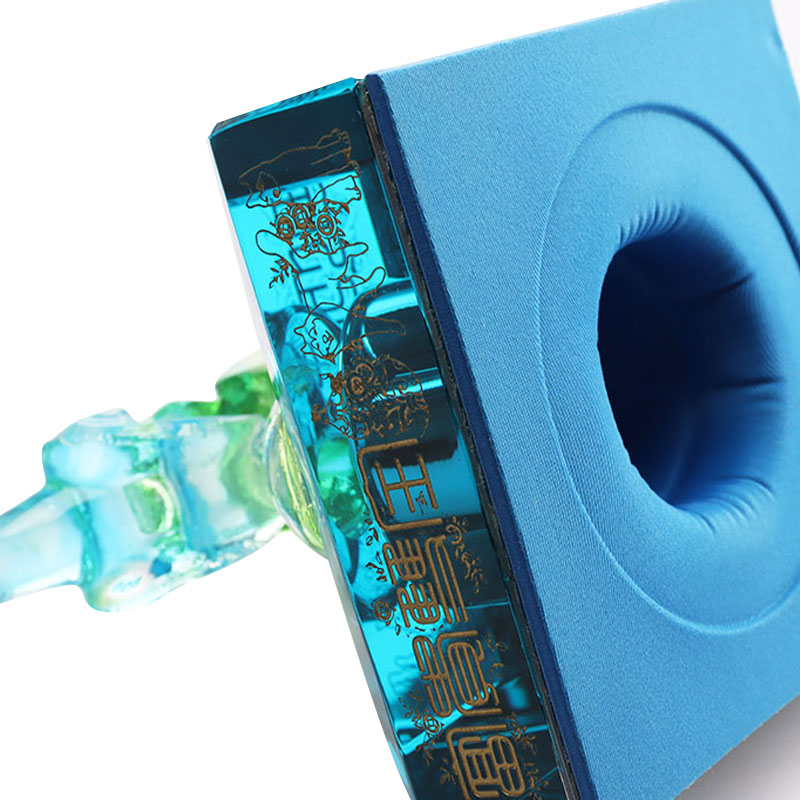 غطاء زجاجة غزال أزرق، زخارف زخرفية، أدوات زجاجة نبيذ زجاجية