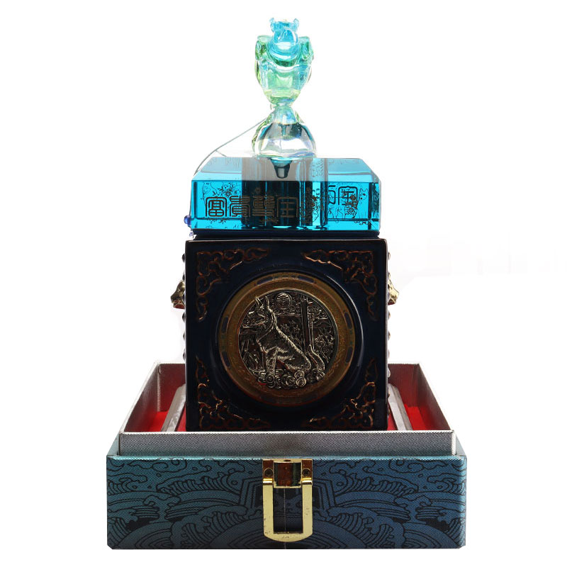 غطاء زجاجة غزال أزرق، زخارف زخرفية، أدوات زجاجة نبيذ زجاجية