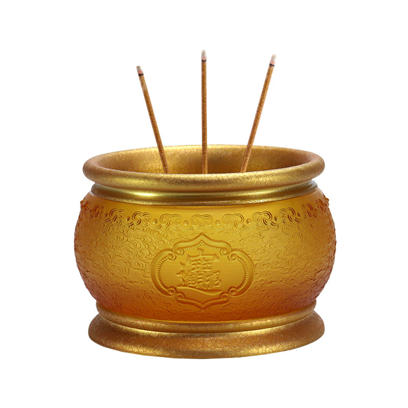 القرابين الزجاجية للمعبد البوذي لجلب الثروة والكنوز