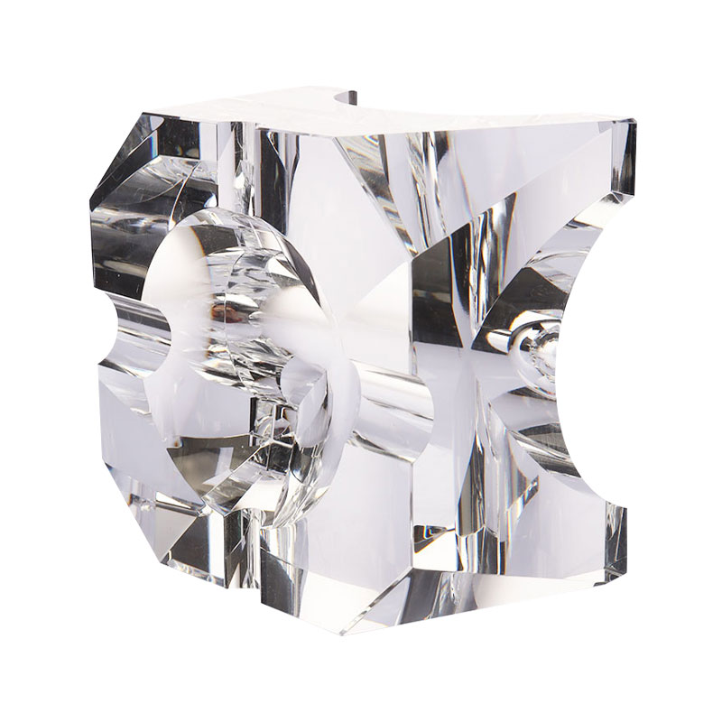 تصميم هندسي بسيط منفضة سجائر كريستال زجاجية شفافة