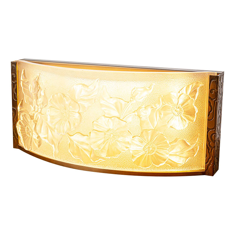 زخارف مصابيح زجاجية مزخرفة بنمط زهرة الكركديه