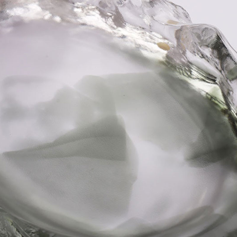 صينية فواكه بيضاوية من الزجاج المزخرف