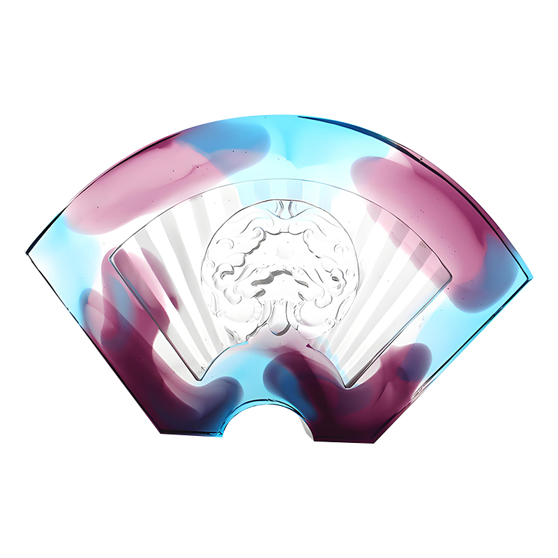 الحلي الزجاجية المزججة على شكل مروحة صينية