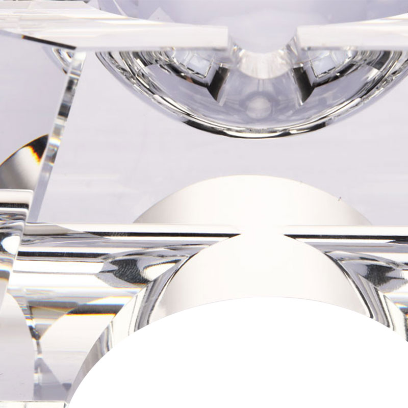 تصميم هندسي بسيط منفضة سجائر كريستال زجاجية شفافة