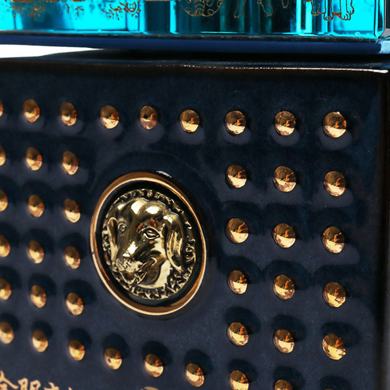 غطاء زجاجة غزال أزرق، زخارف زخرفية، أدوات زجاجة نبيذ زجاجية