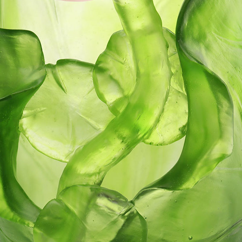 مجموعة مزهرية زجاجية كريستالية لتزيين المدخل من سلسلة لوتس