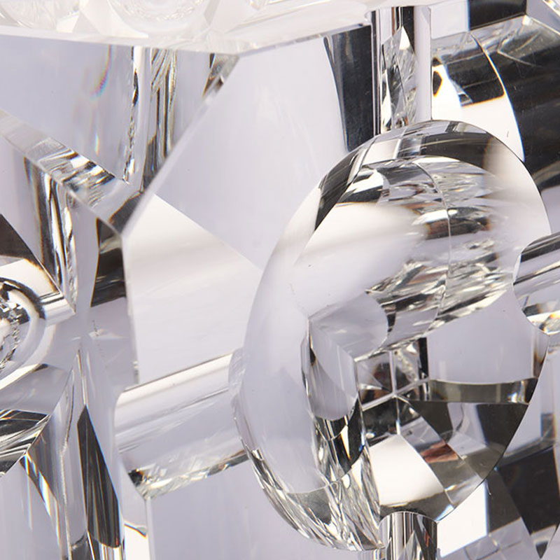 تصميم هندسي بسيط منفضة سجائر كريستال زجاجية شفافة