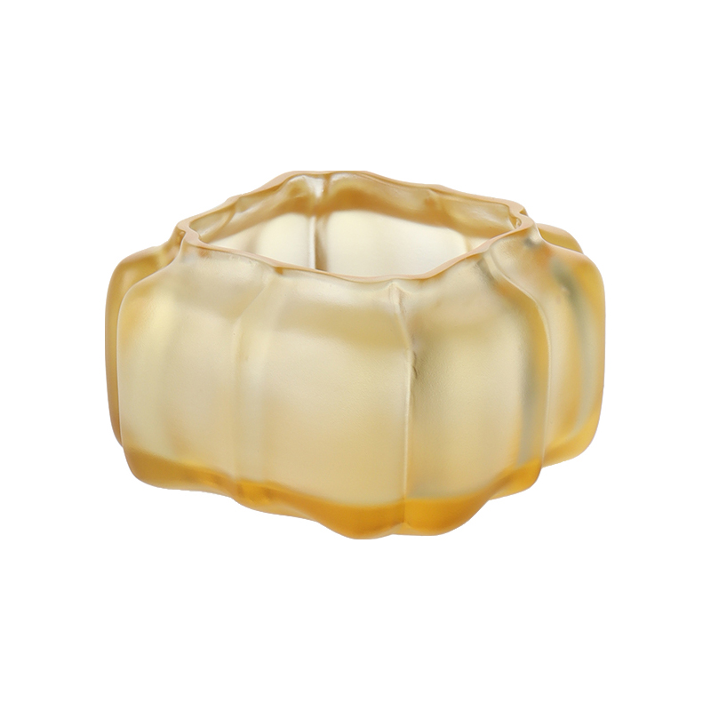 وعاء ماء زجاجي كريستالي أرجواني على شكل يقطين