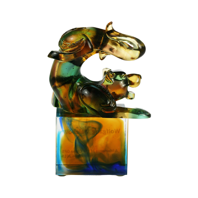 ختم الكريستال الزجاجي النمر