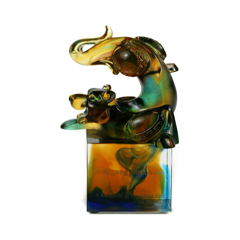 ختم الكريستال الزجاجي النمر