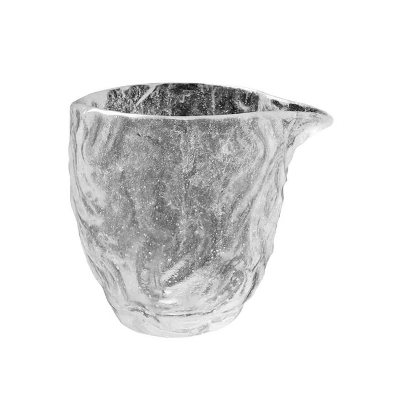 طقم فناجين شاي زجاجية شفافة بنمط الفقاعات للاستخدام في اجتماعات المكاتب المنزلية